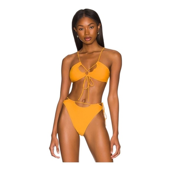 Nwt Lovewave The Adeena Swimsuit in Bright Orange - Picture 1 of 6